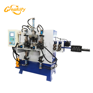 Control automático de fábrica del CNC Proceso de alta velocidad Cubo hidráulico Mango de metal Gancho que hace la máquina